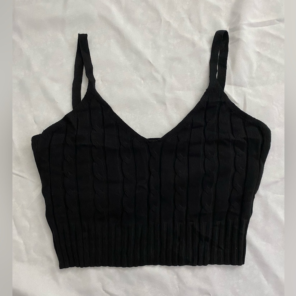 Forever 21 Knitted Black Cami Top